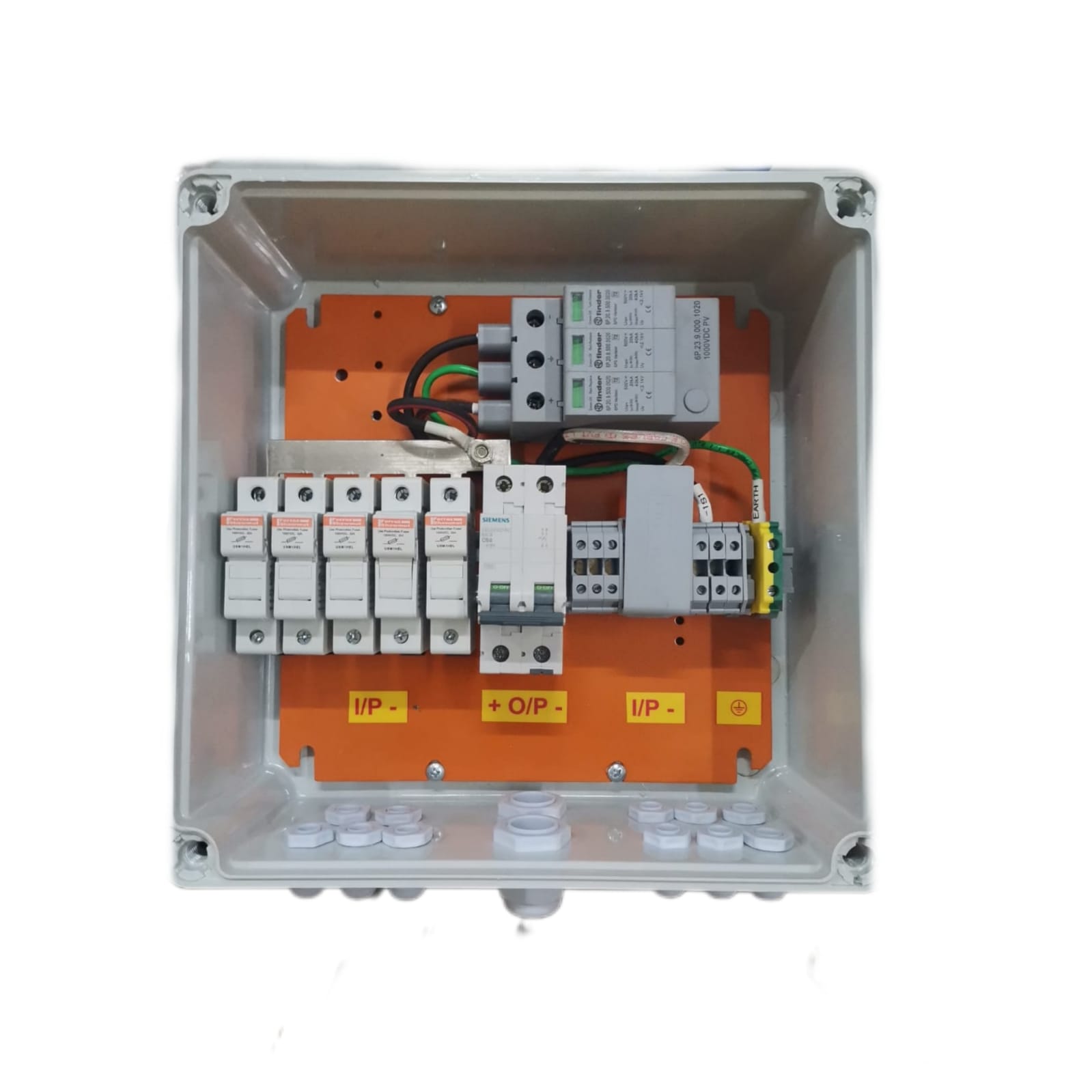 Solar Array Junction Box 5 In 1 Out with TB, Fuse, MCB, MOV and.
